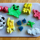 Nine of the ten plagues in Peep form